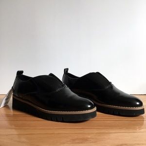 NWT ZARA faux leather Bluchers | oxford platforms